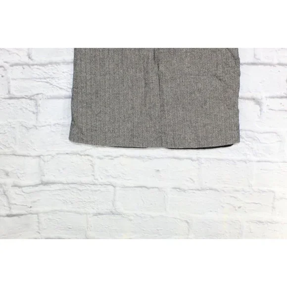 LL Bean Gray 100% Cotton Back Zip Classic Fit Skirt Size 6 - Picture 6 of 9